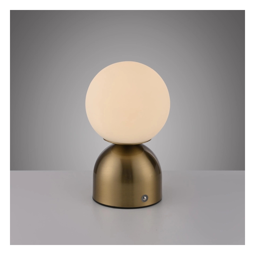 Schöner Wohnen 19218-12 - Lámpara de mesa recargable táctil regulable RUDI LED/1,2W/5V 3000-6000K 1200 mAh dorada