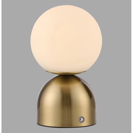 Schöner Wohnen 19218-12 - Lámpara de mesa recargable táctil regulable RUDI LED/1,2W/5V 3000-6000K 1200 mAh dorada