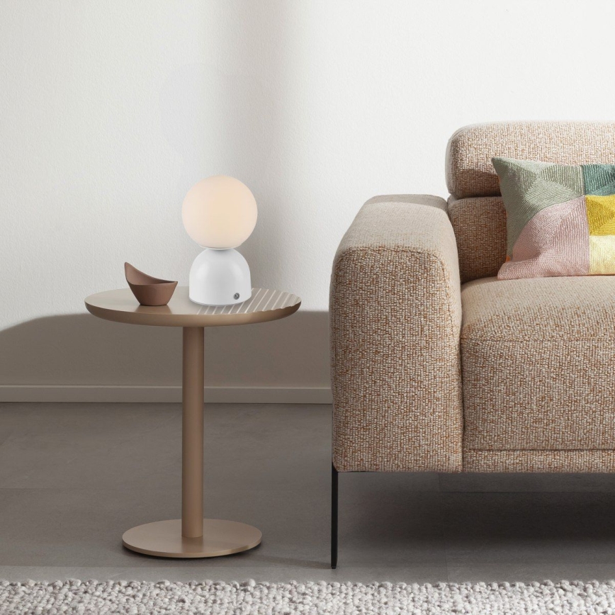 Schöner Wohnen 19218-16 - Lámpara de sobremesa recargable con atenuación táctil RUDI LED/1,2W/5V 3000-6000K 1200 mAh blanca