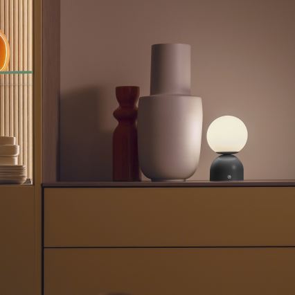 Schöner Wohnen 19218-18 - Lámpara de sobremesa recargable táctil y regulable RUDI LED/1,2W/5V 3000-6000K 1200 mAh negra