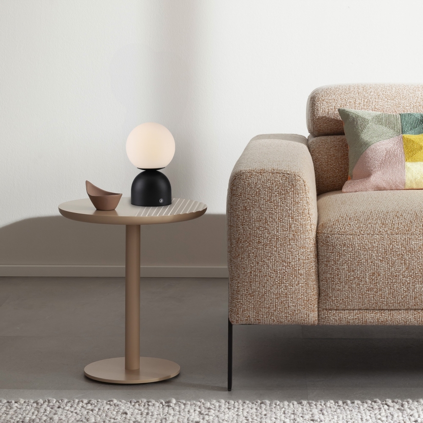 Schöner Wohnen 19218-18 - Lámpara de sobremesa recargable táctil y regulable RUDI LED/1,2W/5V 3000-6000K 1200 mAh negra