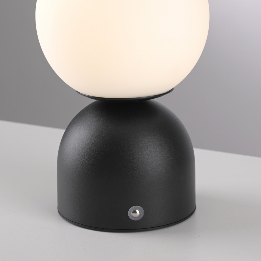 Schöner Wohnen 19218-18 - Lámpara de sobremesa recargable táctil y regulable RUDI LED/1,2W/5V 3000-6000K 1200 mAh negra