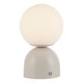 Schöner Wohnen 19218-39 - Lámpara de sobremesa LED recargable y regulable con control táctil RUDI LED/1,2W/5V 3000-6000K 1200 mAh gris