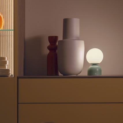 Schöner Wohnen 19218-43 - Lámpara de sobremesa LED recargable táctil regulable RUDI LED/1,2W/5V 3000-6000K 1200 mAh verde