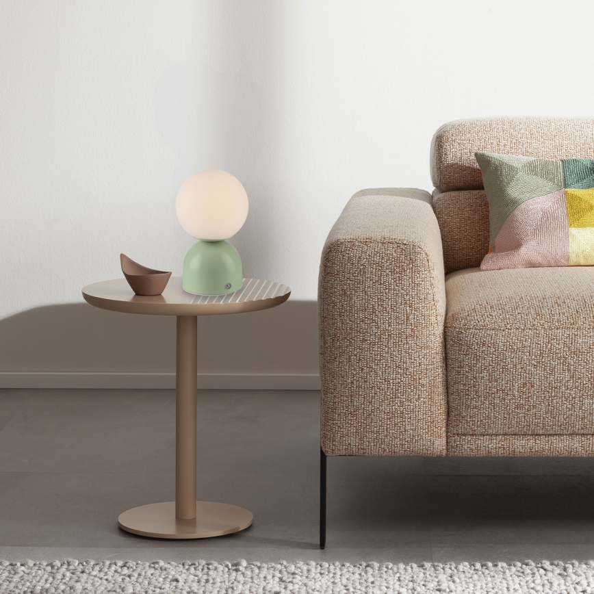 Schöner Wohnen 19218-43 - Lámpara de sobremesa LED recargable táctil regulable RUDI LED/1,2W/5V 3000-6000K 1200 mAh verde