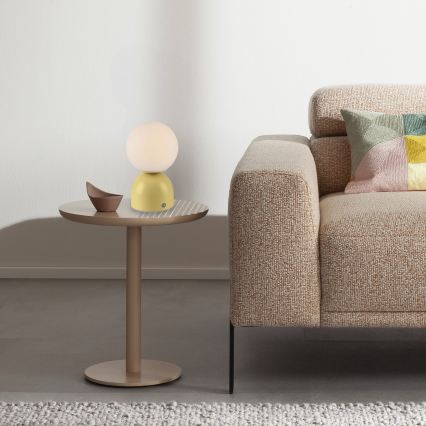 Schöner Wohnen 19218-81 - Lámpara LED de sobremesa recargable, táctil y regulable RUDI LED/1,2W/5V 3000-6000K 1200 mAh amarilla