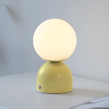 Schöner Wohnen 19218-81 - Lámpara LED de sobremesa recargable, táctil y regulable RUDI LED/1,2W/5V 3000-6000K 1200 mAh amarilla