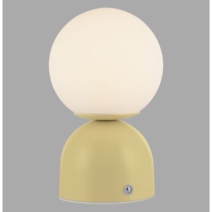 Schöner Wohnen 19218-81 - Lámpara LED de sobremesa recargable, táctil y regulable RUDI LED/1,2W/5V 3000-6000K 1200 mAh amarilla