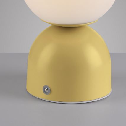 Schöner Wohnen 19218-81 - Lámpara LED de sobremesa recargable, táctil y regulable RUDI LED/1,2W/5V 3000-6000K 1200 mAh amarilla