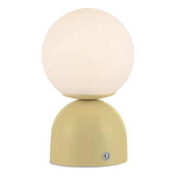 Schöner Wohnen 19218-81 - Lámpara LED de sobremesa recargable, táctil y regulable RUDI LED/1,2W/5V 3000-6000K 1200 mAh amarilla