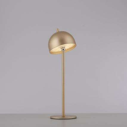 Schöner Wohnen 19244-12 - Lámpara de mesa LED exterior recargable con control táctil y regulable BELLIS LED/2,5W/5V 2600 mAh IP54 dorada