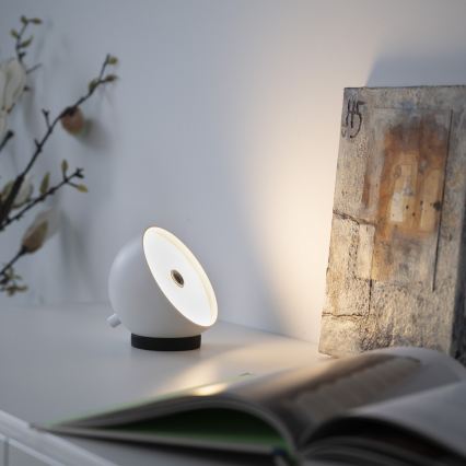 Schöner Wohnen 19244-16 - Lámpara de mesa para exterior BELLIS, LED táctil regulable y recargable, LED/2,5W/5V 2600 mAh IP54, blanca