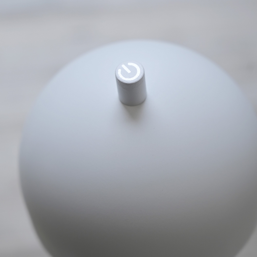 Schöner Wohnen 19244-16 - Lámpara de mesa para exterior BELLIS, LED táctil regulable y recargable, LED/2,5W/5V 2600 mAh IP54, blanca