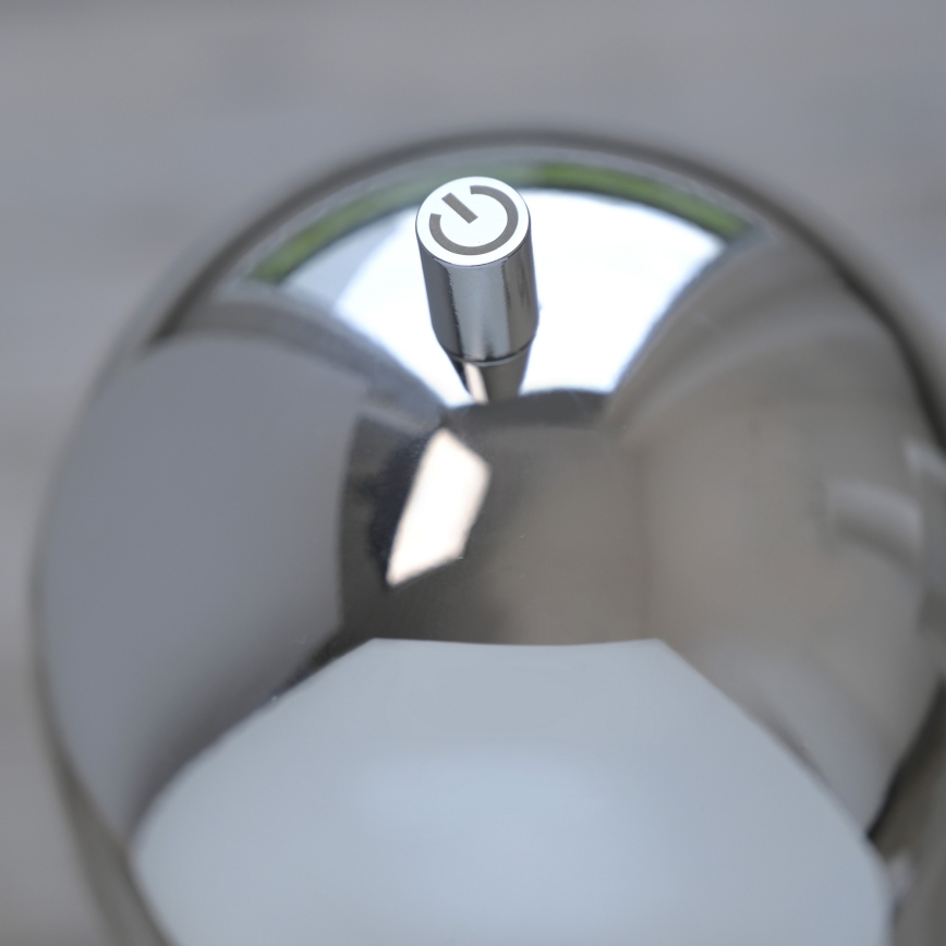 Schöner Wohnen 19244-17 - Lámpara de sobremesa exterior recargable, táctil y regulable BELLIS LED/2,5W/5V 2600 mAh IP54 cromo brillante