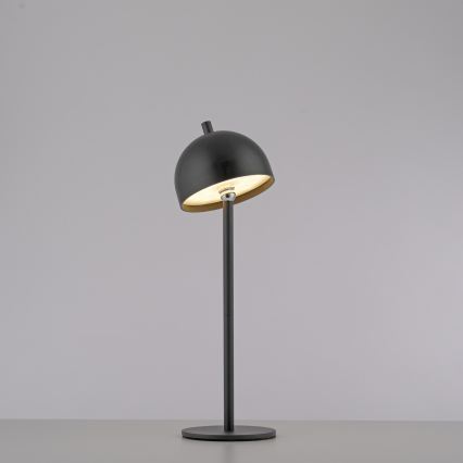 Schöner Wohnen 19244-18 - Lámpara de sobremesa LED para exterior BELLIS, recargable y regulable con control táctil, 2,5 W / 5 V, 2600 mAh, IP54, negra