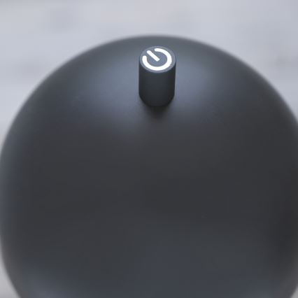 Schöner Wohnen 19244-18 - Lámpara de sobremesa LED para exterior BELLIS, recargable y regulable con control táctil, 2,5 W / 5 V, 2600 mAh, IP54, negra