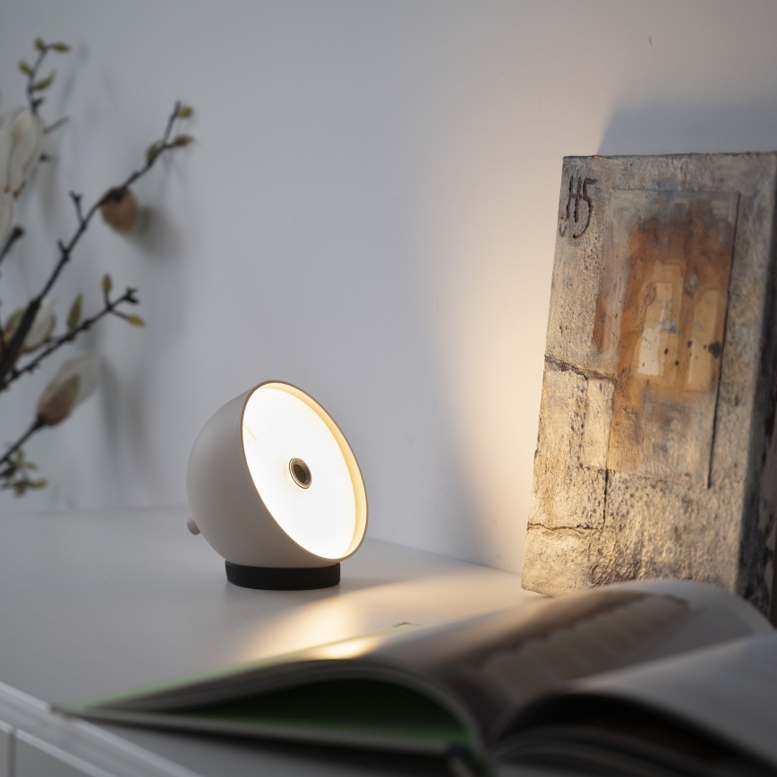 Schöner Wohnen 19244-39 - Lámpara de mesa LED recargable para exterior BELLIS, regulable con control táctil LED/2,5W/5V 2600 mAh IP54 gris