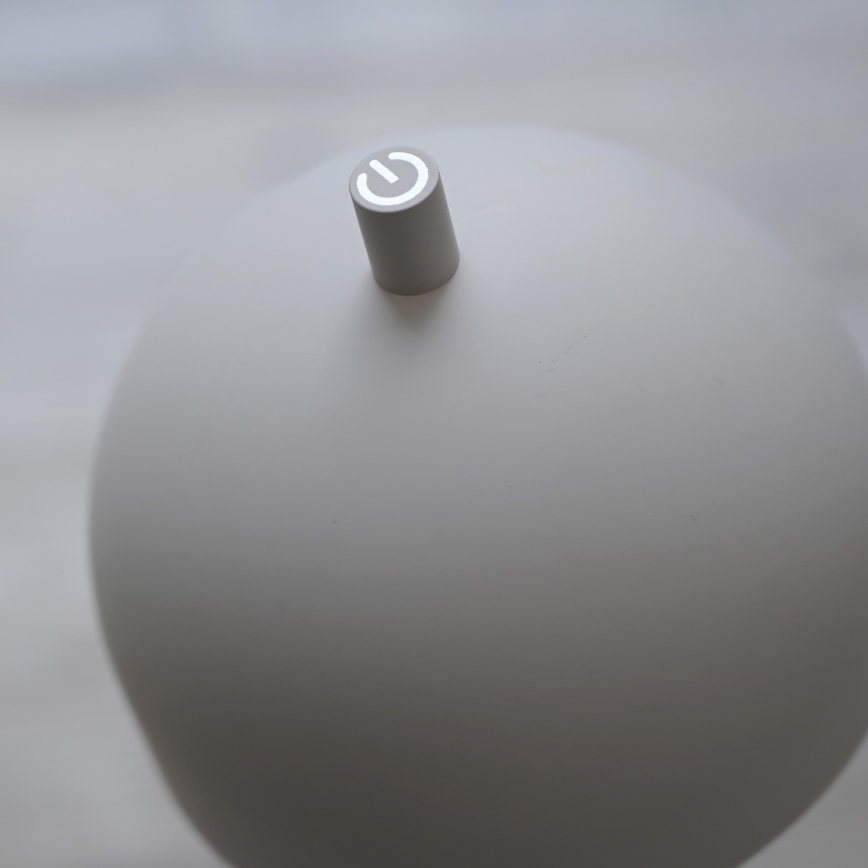 Schöner Wohnen 19244-39 - Lámpara de mesa LED recargable para exterior BELLIS, regulable con control táctil LED/2,5W/5V 2600 mAh IP54 gris