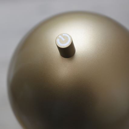 Schöner Wohnen 19245-12 - Lámpara de pie exterior recargable LED regulable con control táctil BELLIS LED/2,5W/5V 2600 mAh IP54 dorada