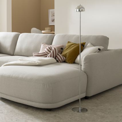 Schöner Wohnen 19245-17 - Lámpara de pie exterior recargable con control táctil y regulable BELLIS LED/2,5W/5V 2600 mAh IP54 cromo brillante