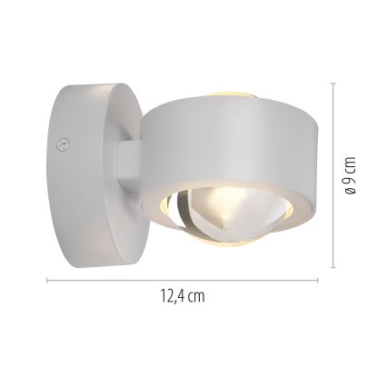 Schöner Wohnen 19331-16 - Aplique de pared LED CHIA 2xLED/2W/230V blanco