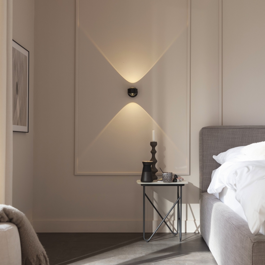 Schöner Wohnen 19331-18 - Aplique de pared LED CHIA 2xLED/2W/230V negro