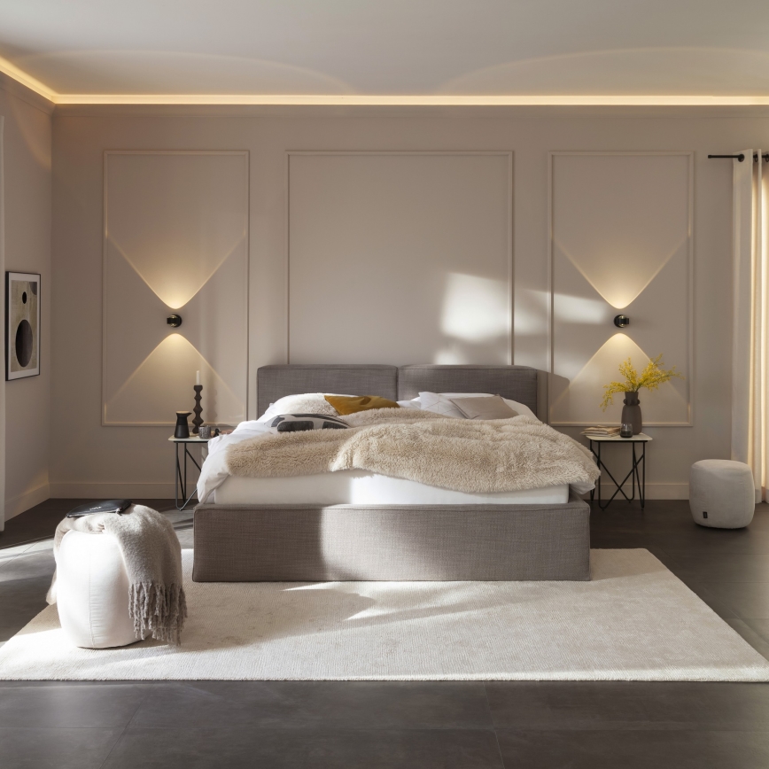 Schöner Wohnen 19331-18 - Aplique de pared LED CHIA 2xLED/2W/230V negro