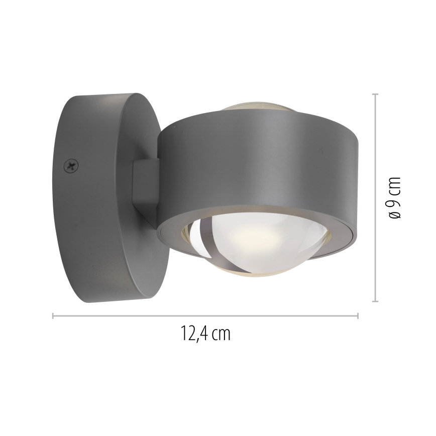 Schöner Wohnen 19331-21 - Aplique LED de pared CHIA 2xLED/2W/230V antracita