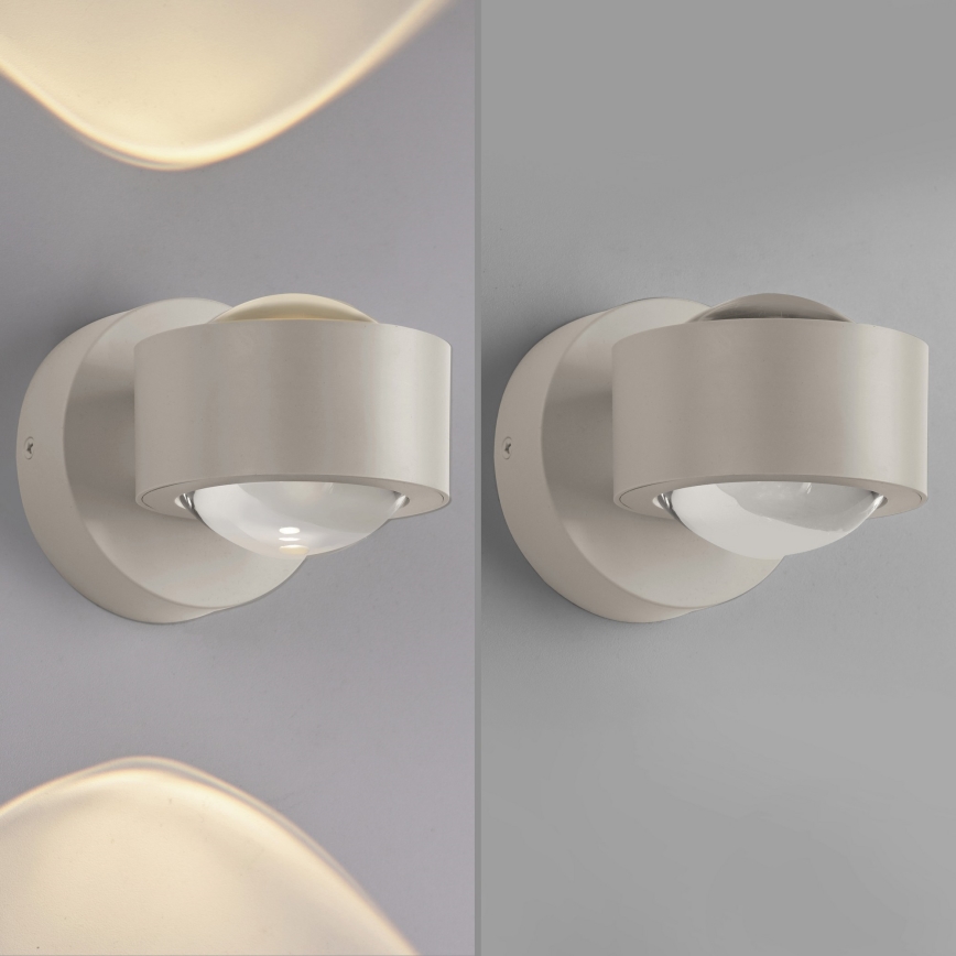 Schöner Wohnen 19331-39 - Aplique de pared LED CHIA 2xLED/2W/230V gris