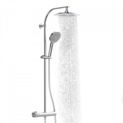 Schütte 60046 - Set de ducha con grifería termostática MADURA FRESH en cromo brillante
