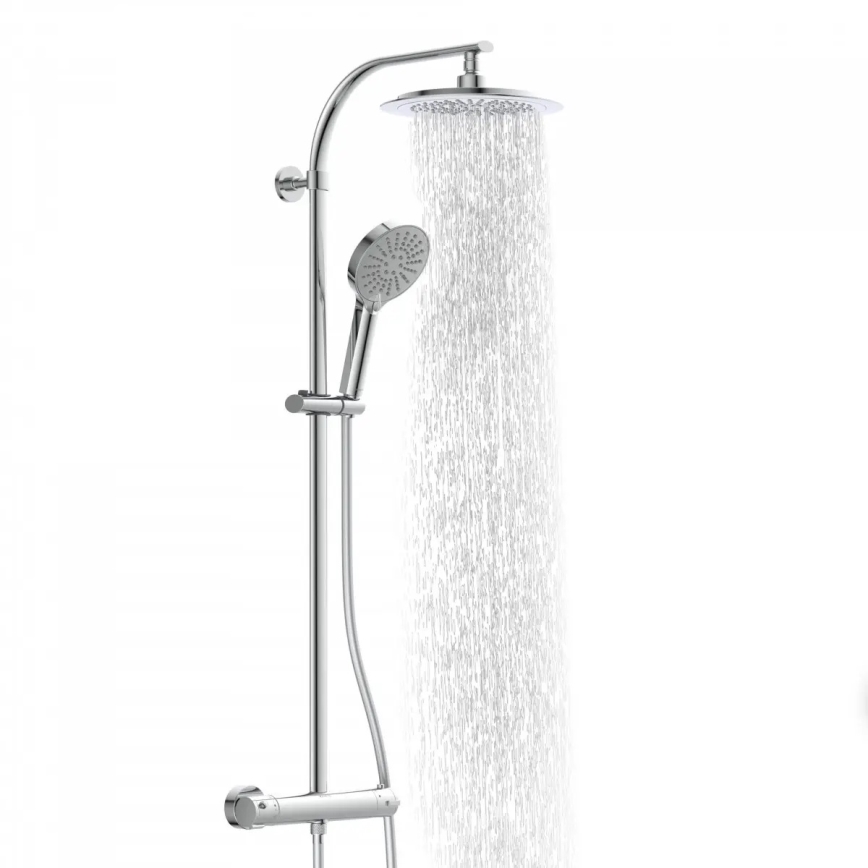 Schütte 60046 - Set de ducha con grifería termostática MADURA FRESH en cromo brillante