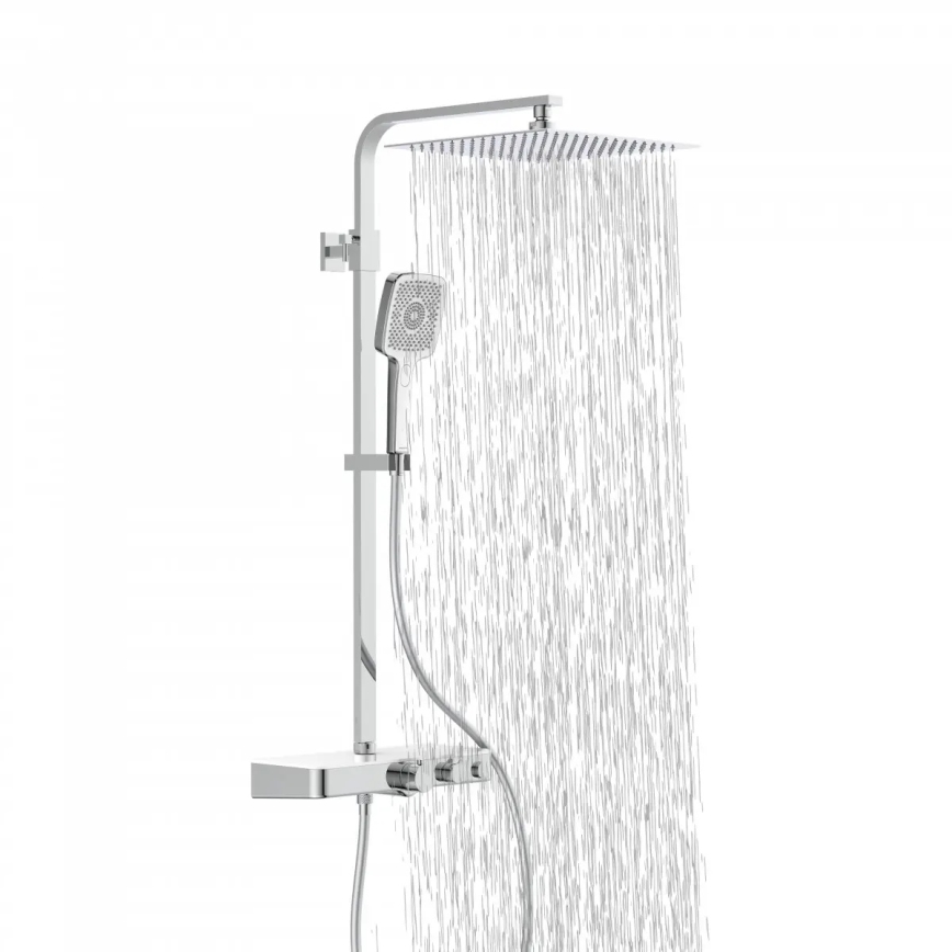 Schütte 60530 - Set de ducha con grifo termostático OCEAN, acabado en cromo brillante