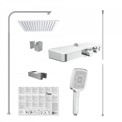 Schütte 60530 - Set de ducha con grifo termostático OCEAN, acabado en cromo brillante
