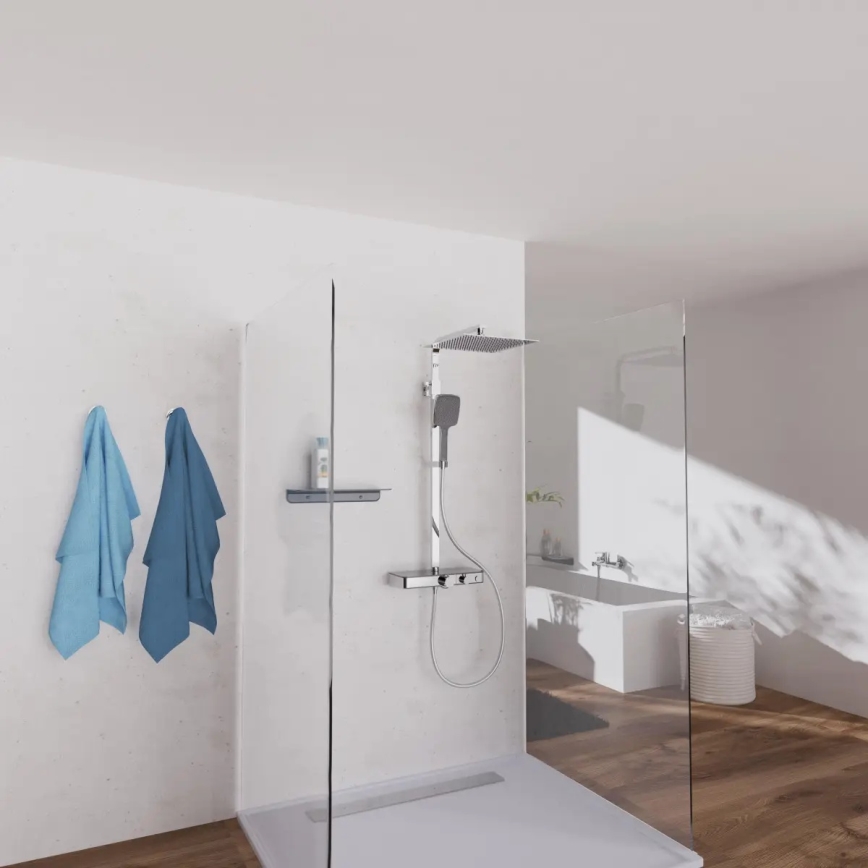 Schütte 60531 - Set de ducha con grifería termostática OCEAN, cromo brillante/antracita