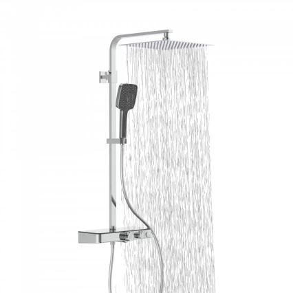 Schütte 60531 - Set de ducha con grifería termostática OCEAN, cromo brillante/antracita