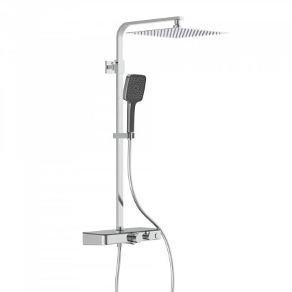 Schütte 60531 - Set de ducha con grifería termostática OCEAN, cromo brillante/antracita