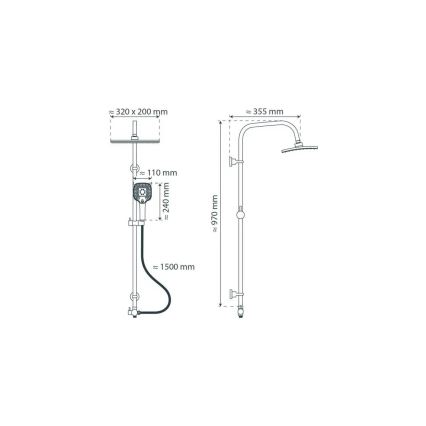 Schütte 60660 - Conjunto de ducha MALLORCA cromo brillante