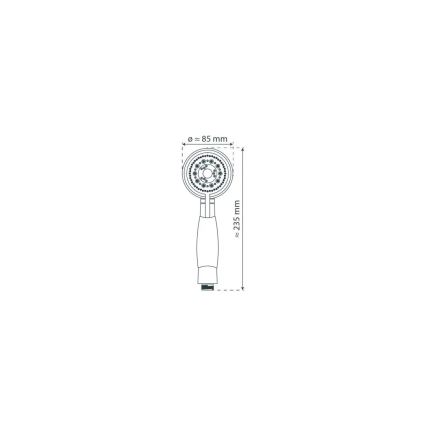 Schütte 60971 - Ducha de mano VITAL cromado brillante/gris