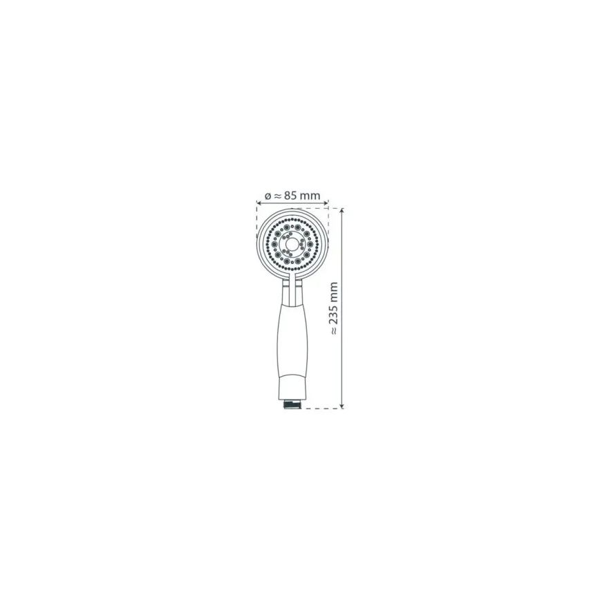 Schütte 60971 - Ducha de mano VITAL cromado brillante/gris