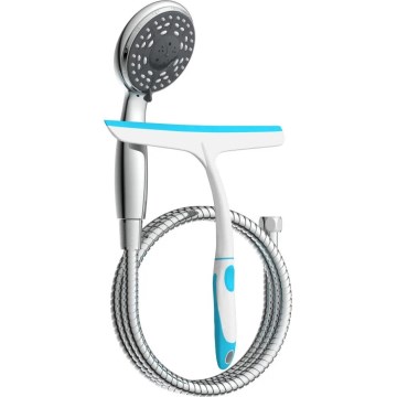 Schütte 64197 - Set de ducha acabado cromo brillante + limpiacristales para vidrio