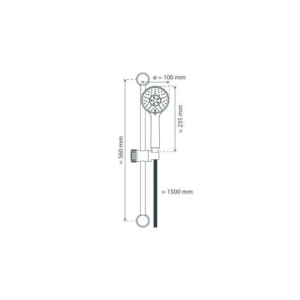 Schütte 64830 - Set de ducha NAPOLI cromo brillante