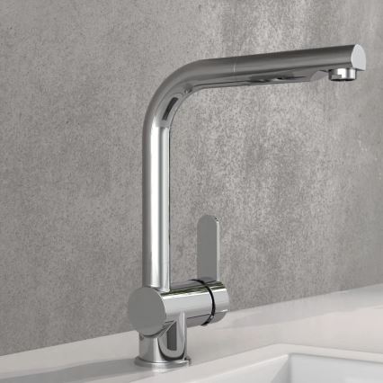 Schütte 79700 - Grifo de cocina con rociador extraíble LONDON, cromado brillante