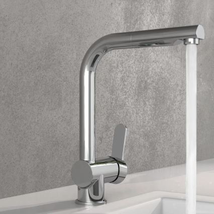 Schütte 79700 - Grifo de cocina con rociador extraíble LONDON, cromado brillante