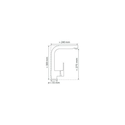 Schütte 79700 - Grifo de cocina con rociador extraíble LONDON, cromado brillante
