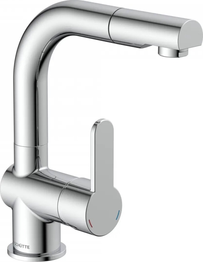 Schütte 79710 - Grifo de cocina con rociador extraíble LONDON, cromo brillante