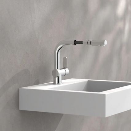 Schütte 79710 - Grifo de cocina con rociador extraíble LONDON, cromo brillante