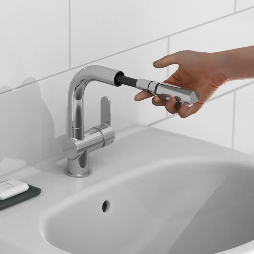 Schütte 79710 - Grifo de cocina con rociador extraíble LONDON, cromo brillante