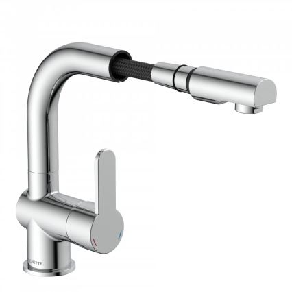 Schütte 79710 - Grifo de cocina con rociador extraíble LONDON, cromo brillante