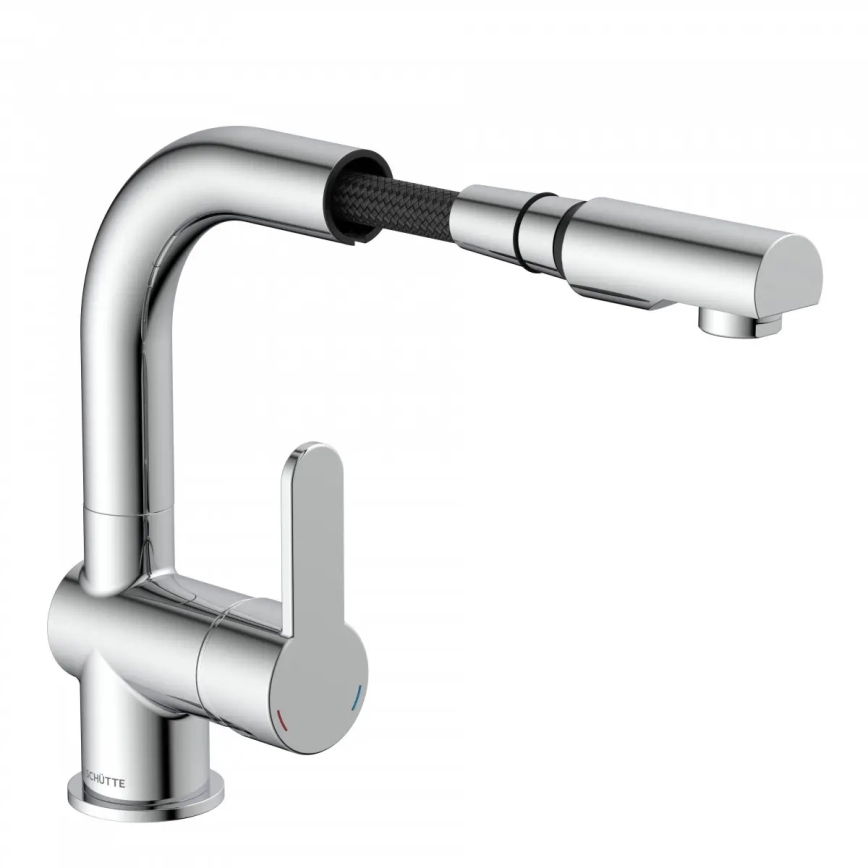 Schütte 79710 - Grifo de cocina con rociador extraíble LONDON, cromo brillante