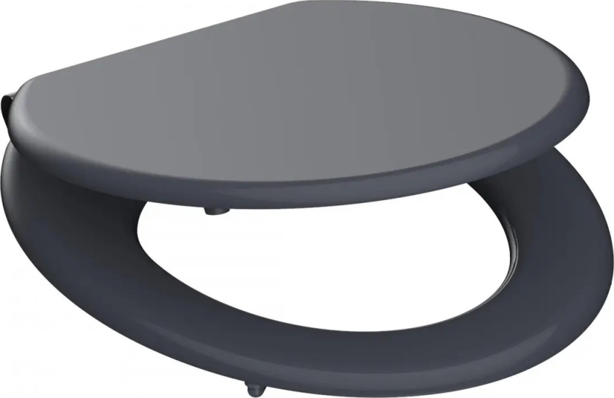 Schütte 80104 - Asiento de inodoro SPIRIT Antracita con cierre amortiguado SoftClose, madera MDF